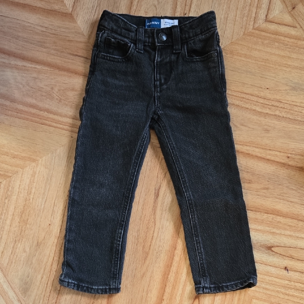 Old Navy Kids Black Denim Straight Leg Jeans